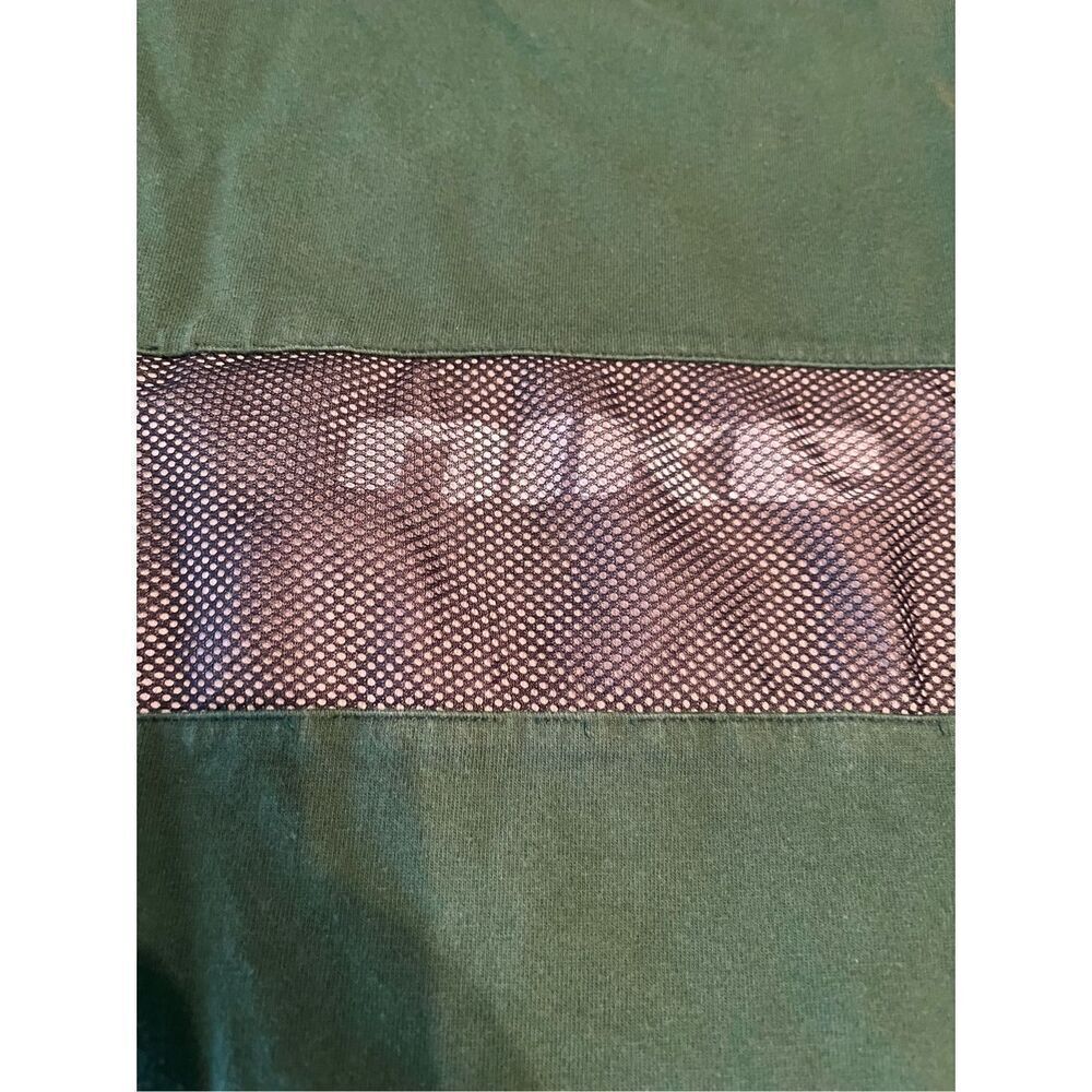 Vintage Nike Tee Mesh Overlay Green XL Gray Tag - Picture 2 of 6